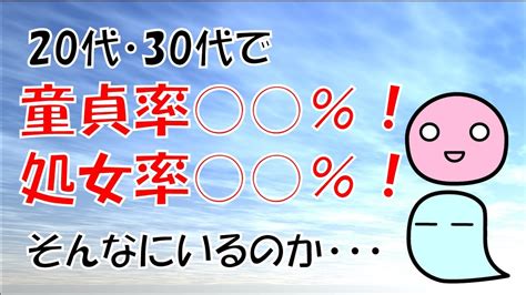 【世間の嘘を暴く】本当の処女童貞率はどれくらいか？10代・2…